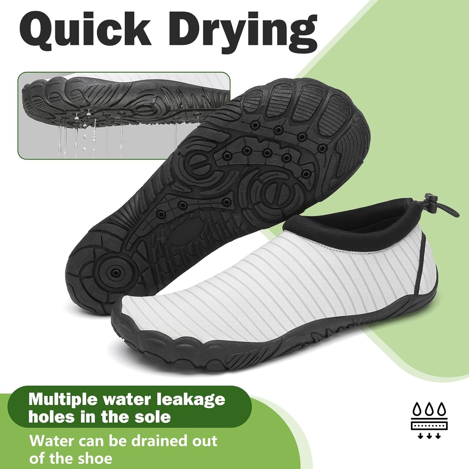Thumbnail 4 de Mishansha Unisex Badeschuhe – Leicht, atmungsaktiv und rutschfest mit dicker Sohle (Gr. 36–46)