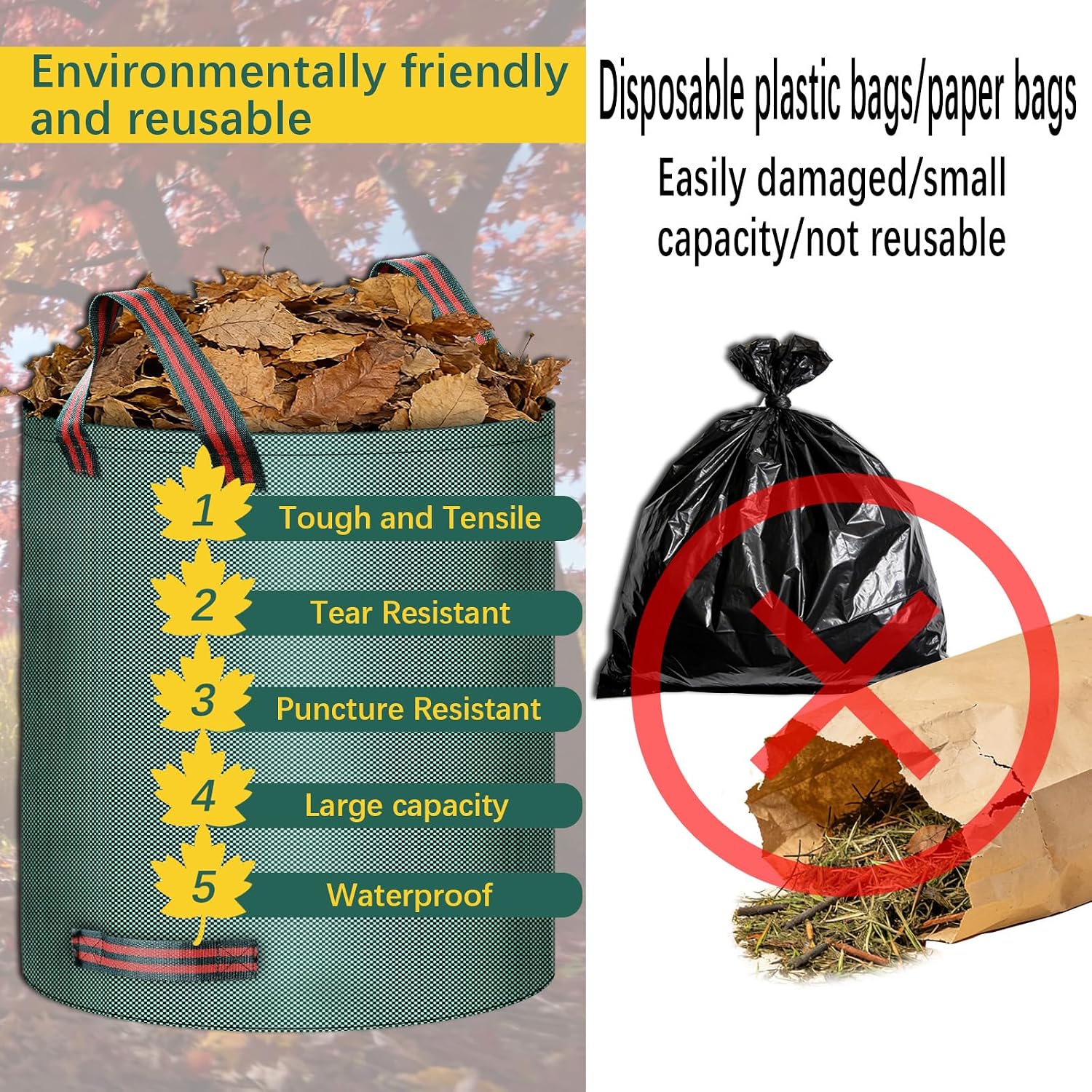 Thumbnail 5 de Reusable Yard Waste Bags 32-Gallon Set