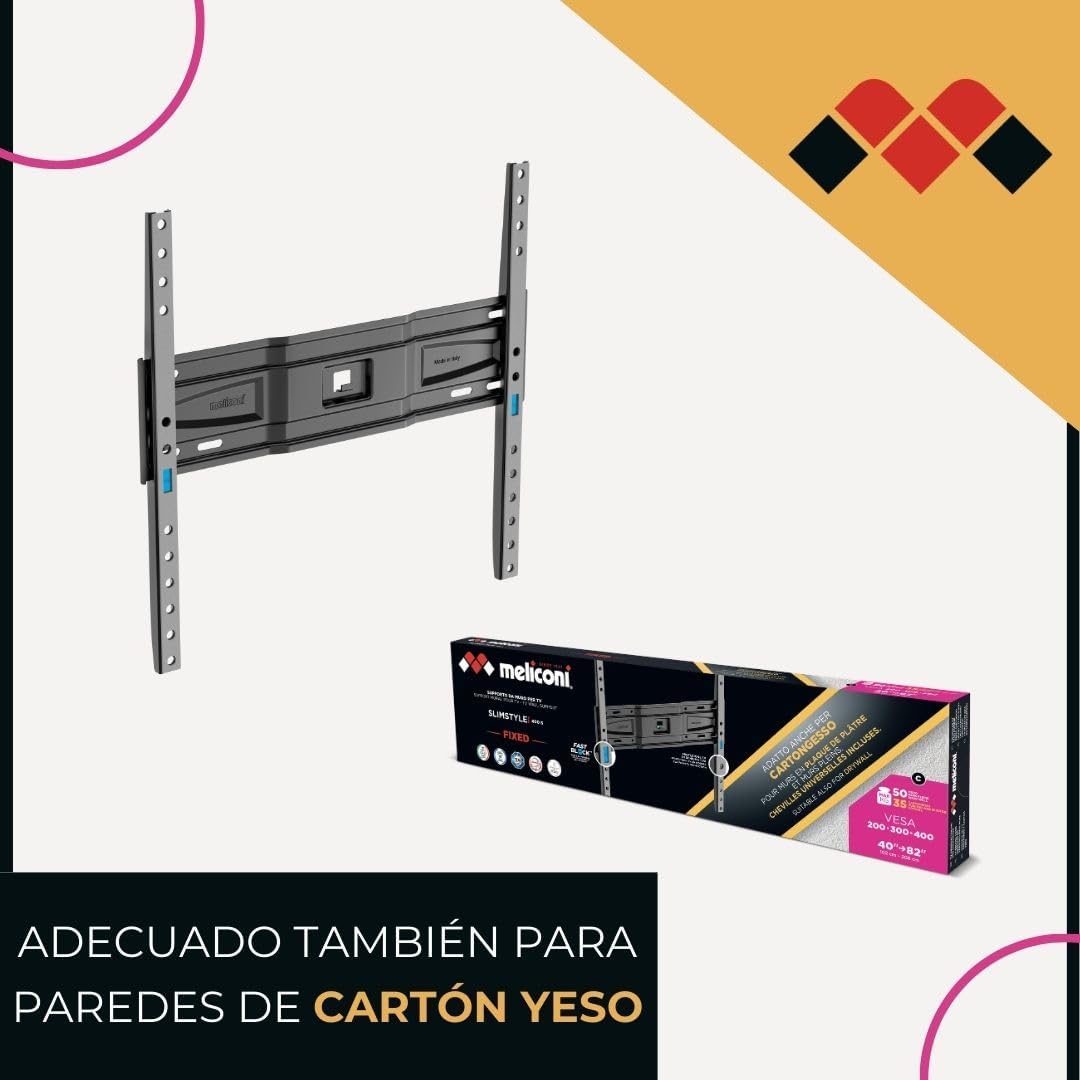 Detalle 2 de Meliconi Slimstyle Plus 400 S 🖥️ Soporte TV Pared 40-82"