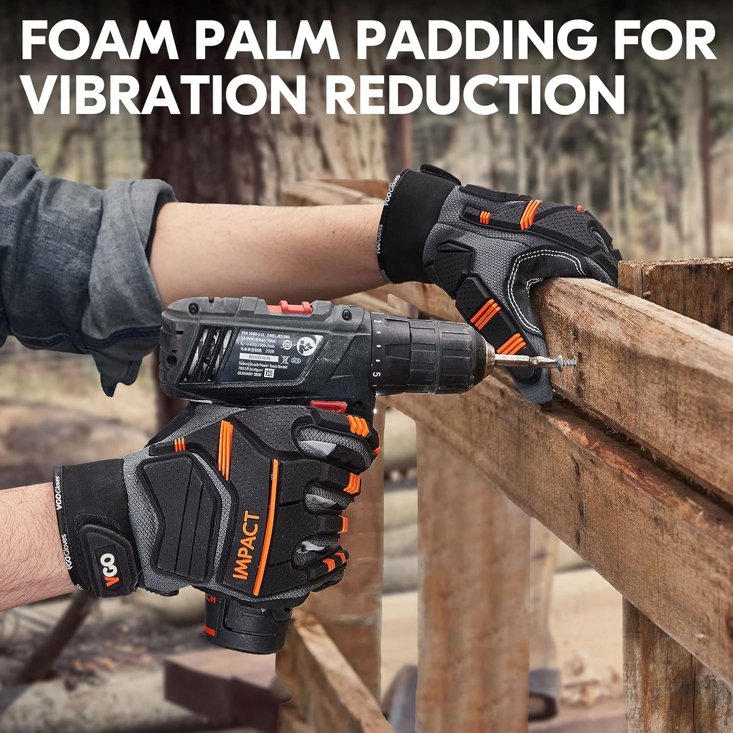 Detalle 1 de Vgo Safety Work Gloves SL9792IP L 1 Pair