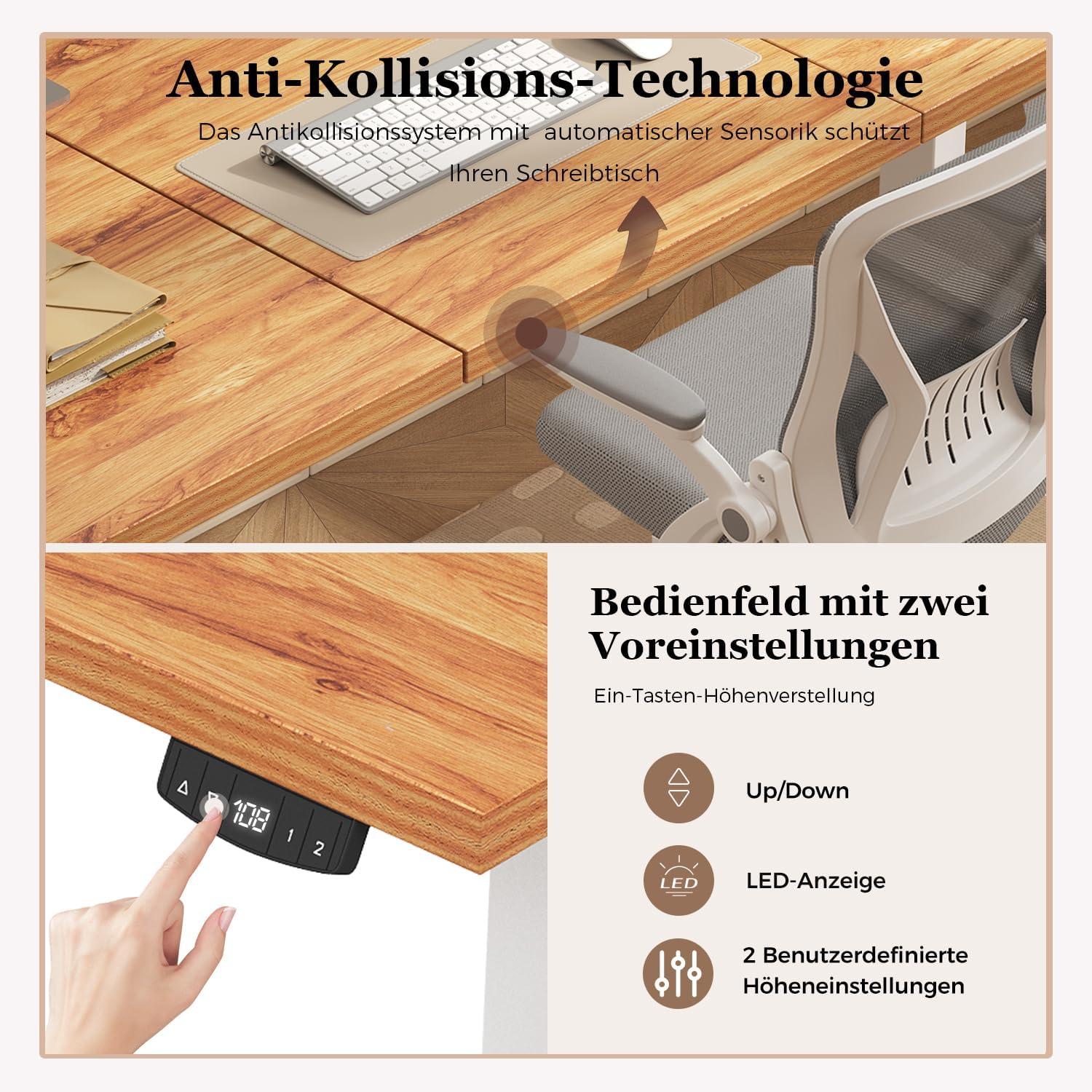 Thumbnail 4 de Klicelor Steh-Sitz Schreibtisch 160 x 60 cm