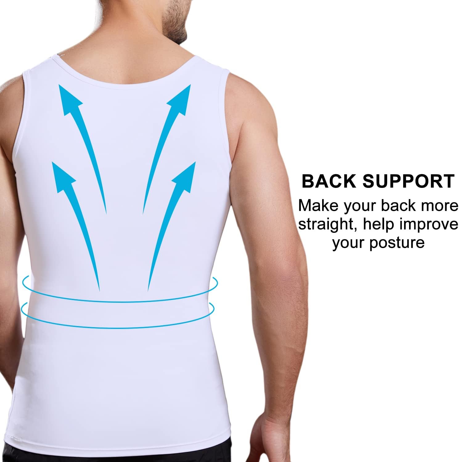 Thumbnail 3 de Mens Slimming Compression Shirt 1 Tank Top