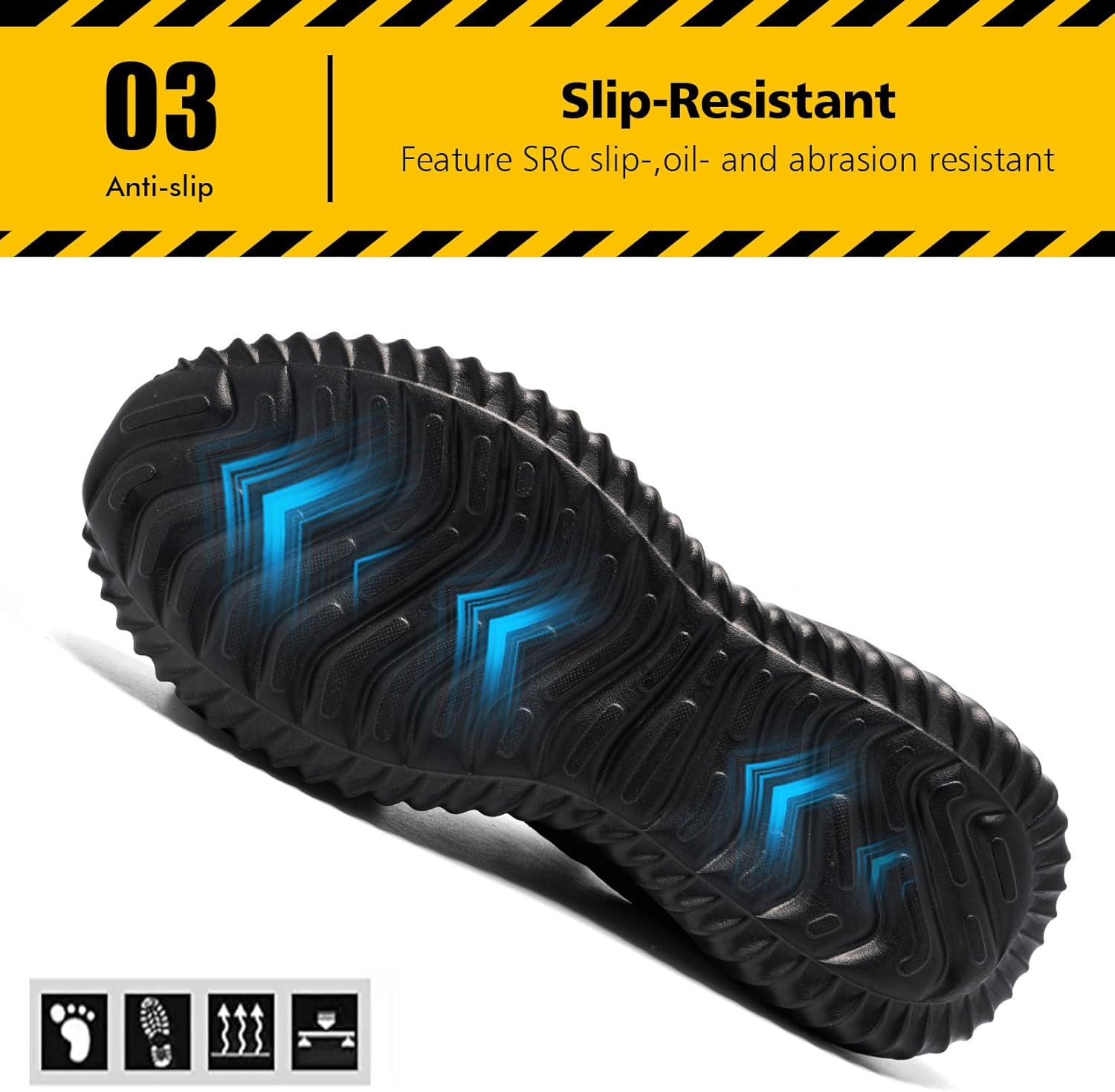 Thumbnail 3 de Tinefiy Women’s Steel Toe Shoes: Lightweight, Comfortable, and Slip-Resistant Work Sneakers