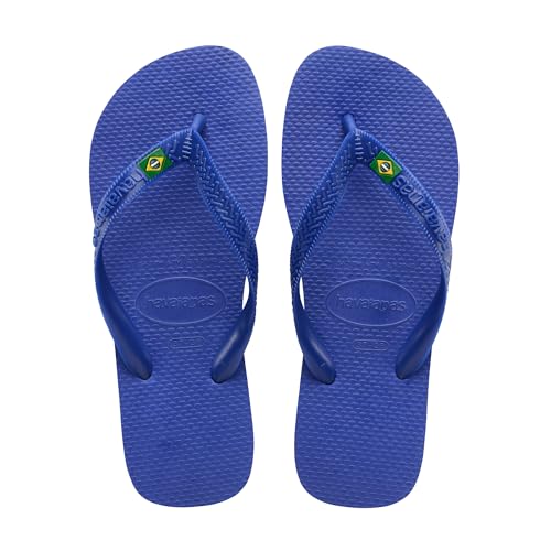 Detalle de Havaianas Top Brasil Unisex Adults Flip Flop – Marine Blue (UK 9/10)