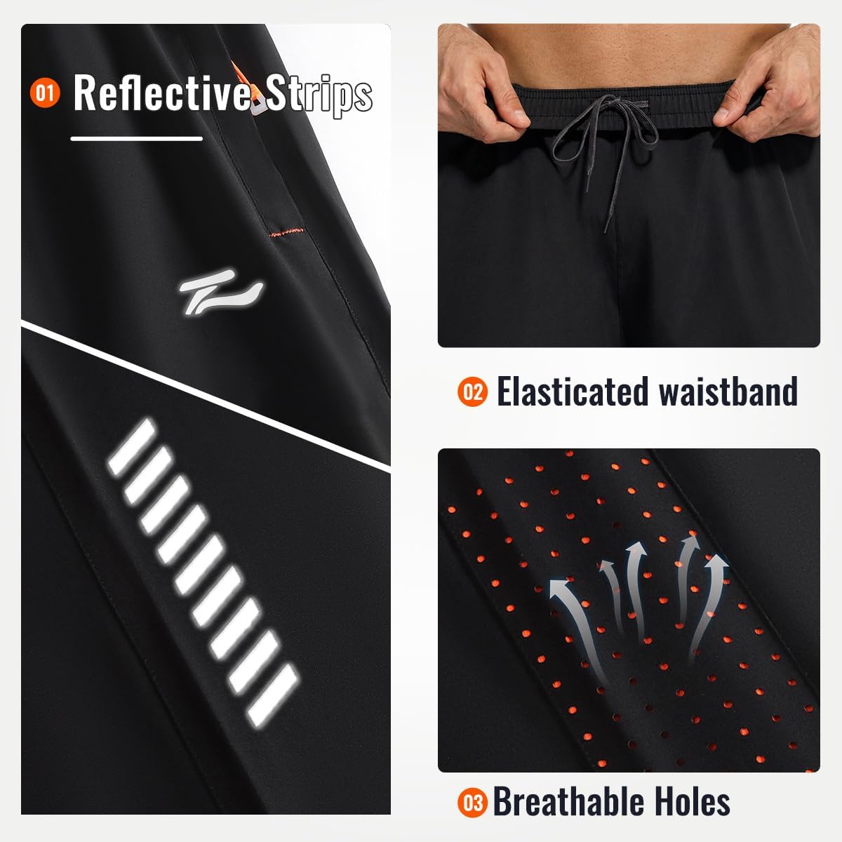 Thumbnail 2 de LUWELL PRO Mens track pants with reflective strips