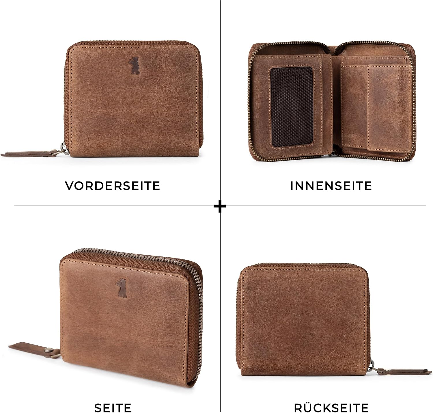 Thumbnail 6 de Berliner Bags Vintage Geldbörse Palermo: handgefertigte Damenbörse aus Büffelleder mit RFID-Schutz