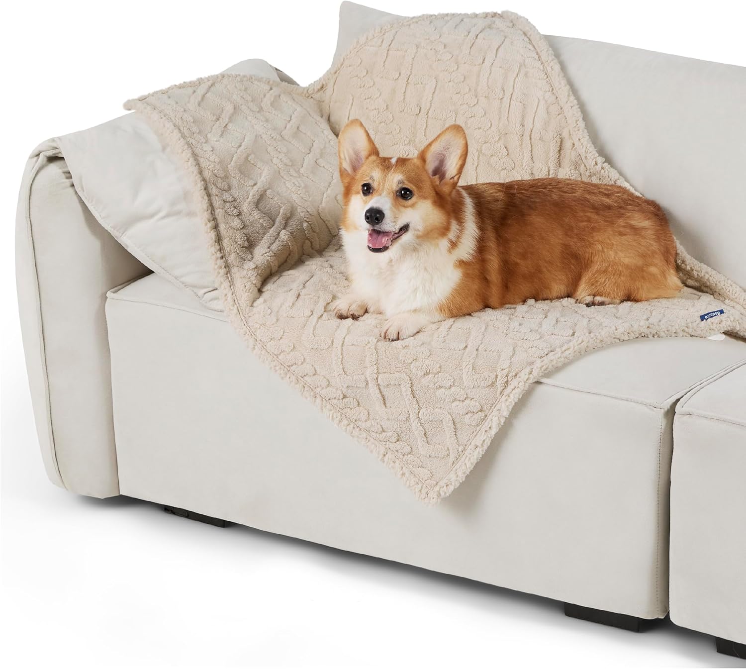 Detalle de LE SURE Large Dog Blanket Washable – 80x100cm Waterproof Plush Throw for Medium Dogs and Large Cats