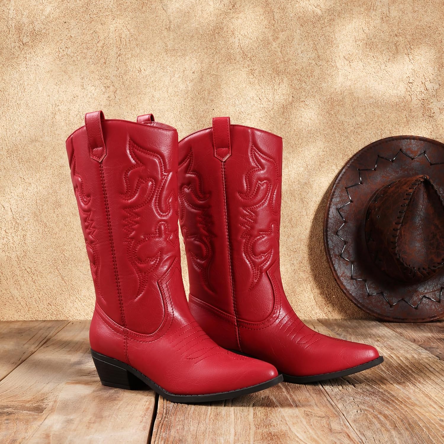 Detalle 2 de DREAM PAIRS Women's Western Boots with 10-Inch Shaft
