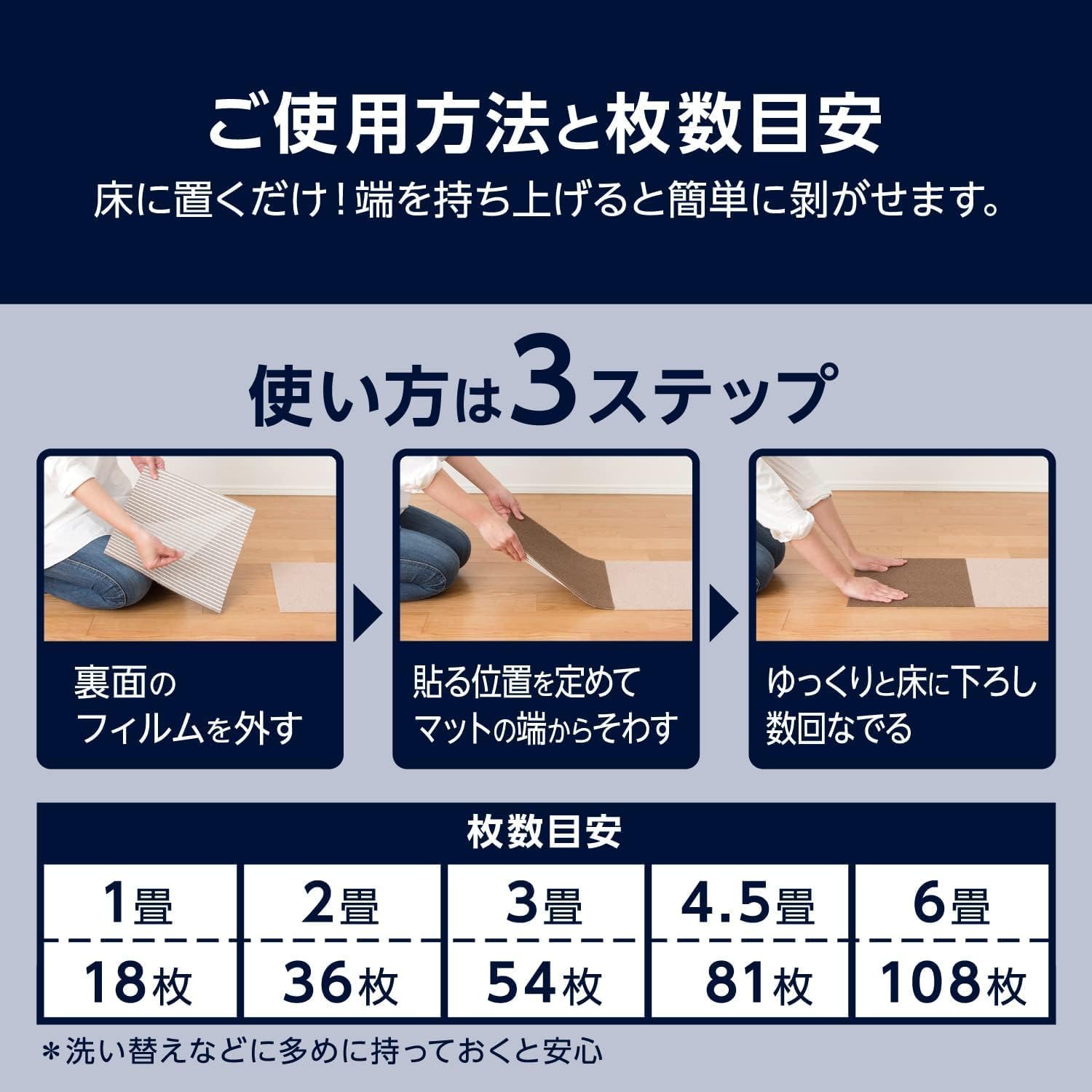 Detalle 2 de by Amazon ペット用タイルマット 30cm角・2畳用、撥水加工・吸着タイプ、ビターブラウン