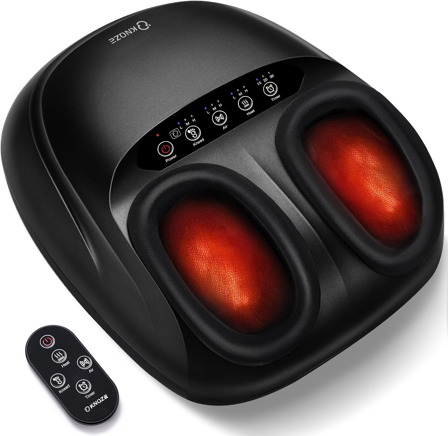 Detalle de KNQZE Massaggiatore per Piedi con Calore: massaggio plantare completo, 3 livelli di calore e aria permettono relax 360°
