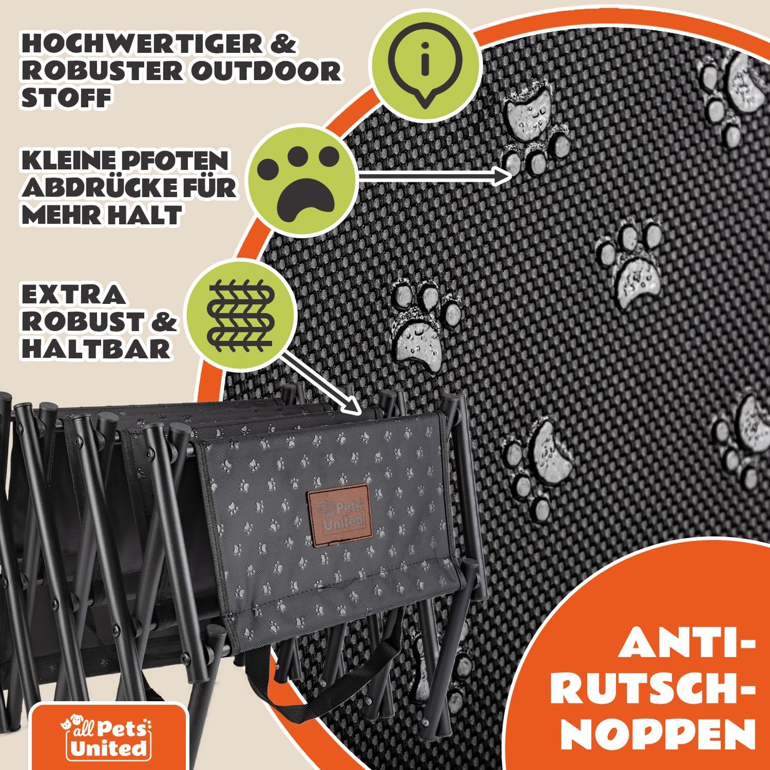Detalle de all Pets United Hunderampe klappbar 🐕🦺