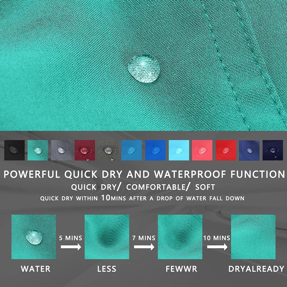Detalle 2 de YuKaiChen Men’s Quick-Dry Swim Shorts with Mesh Lining and Zipper Pockets