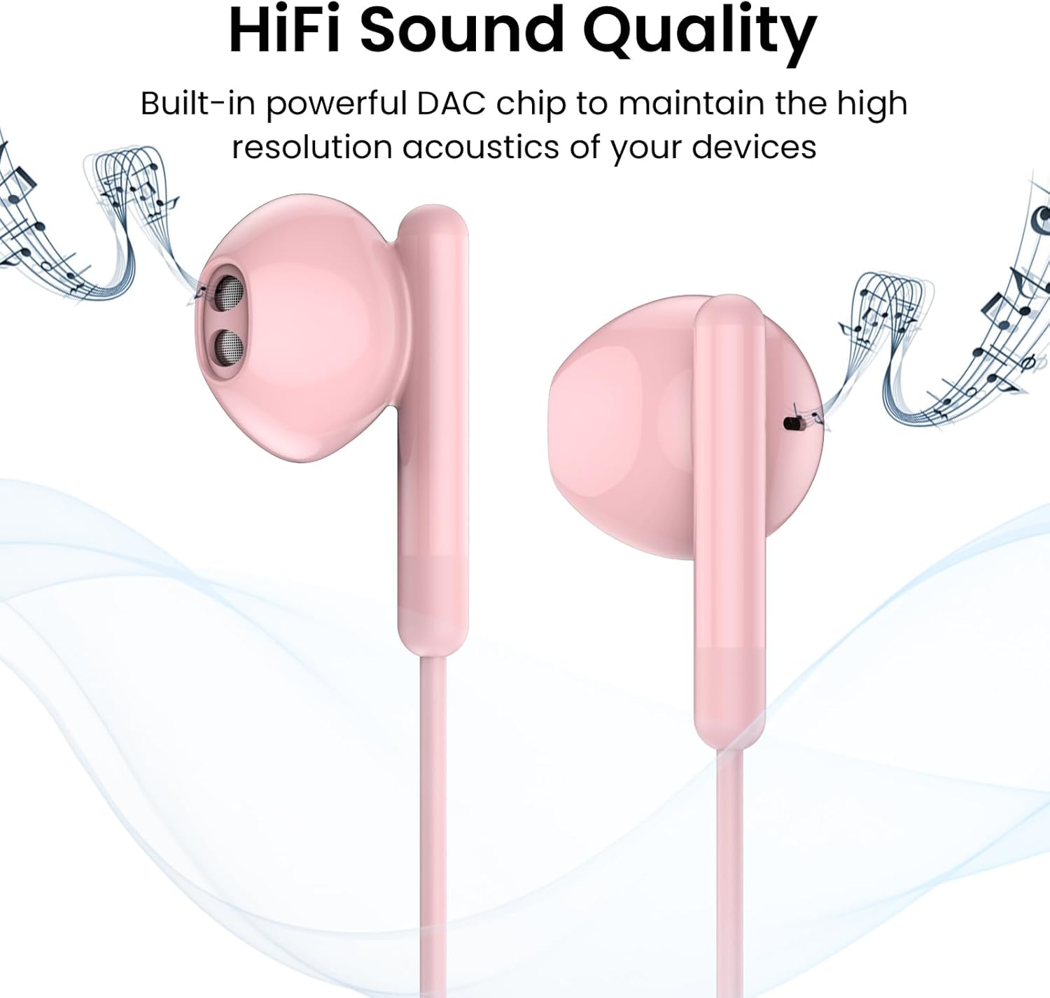 Thumbnail 6 de USB C Headphones for iPhone & Android – BENEWY USB-C Earphones with Mic and DAC Chip