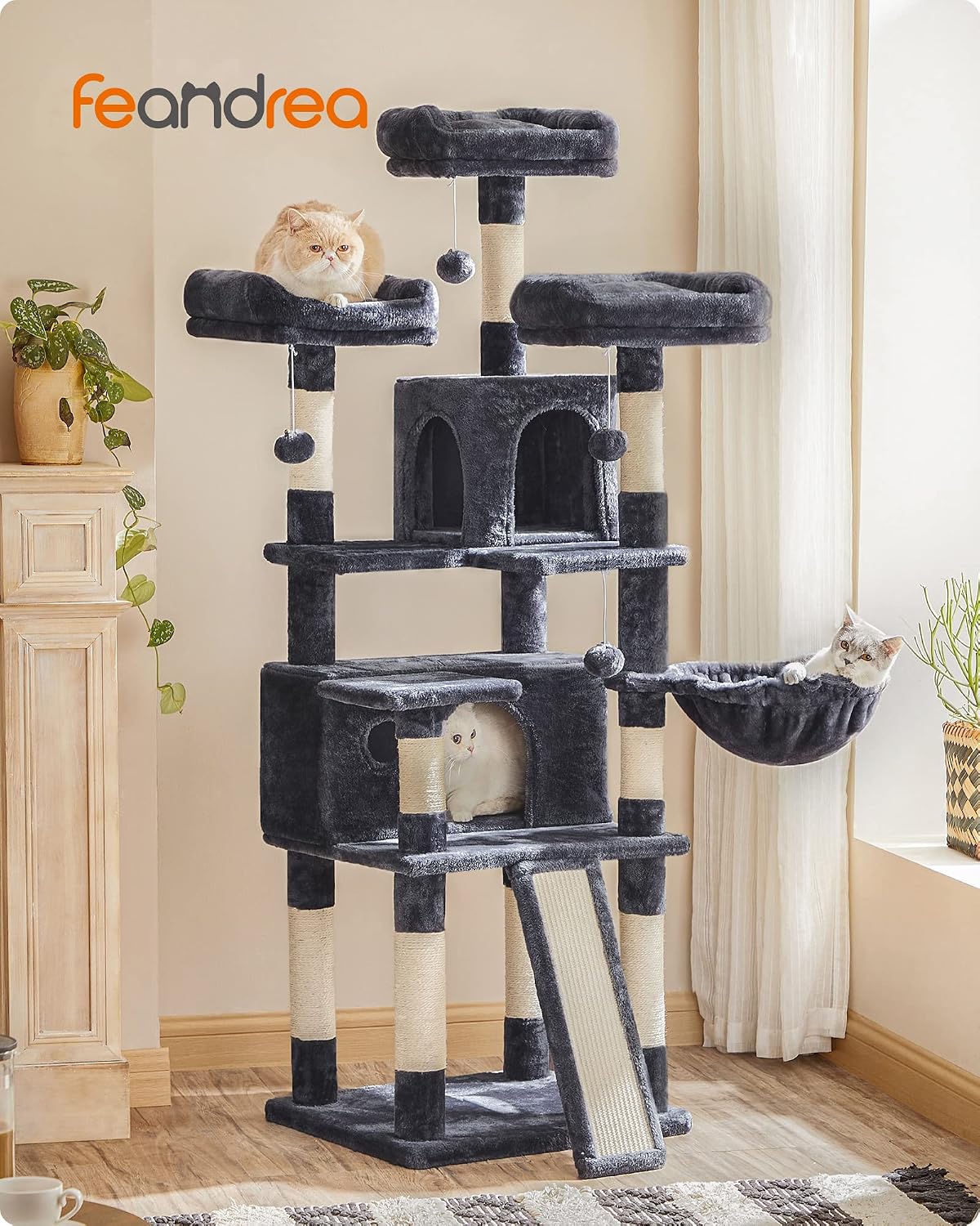 Detalle 2 de Feandrea PCT019G01 Arbre à chat XXL 168 cm