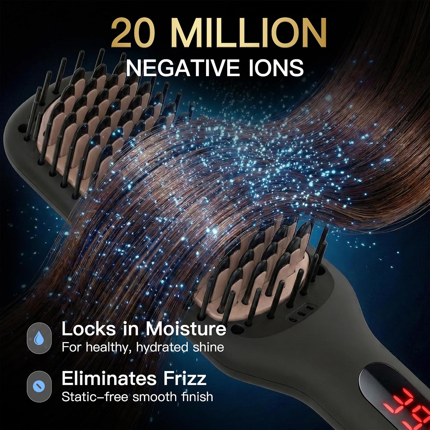 Thumbnail 1 de MEGAWISE Pro Hair Straightener Brush 20s 💇