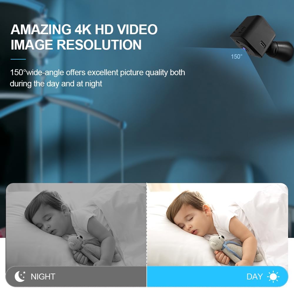 Thumbnail 5 de AOBOCAM Mini WiFi Spy Camera 4K, 6H battery