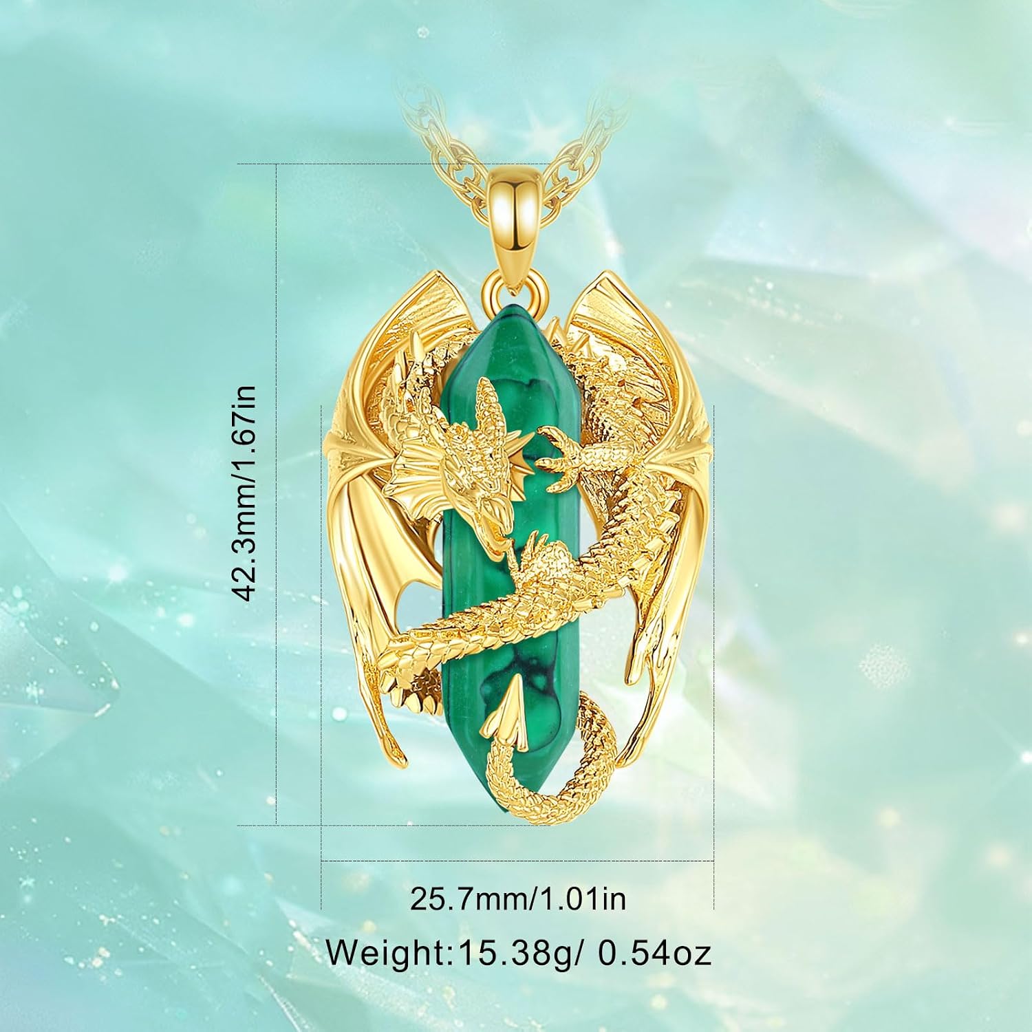 Thumbnail 5 de INFUSEU Kristall Drachen Kette 42,3 mm