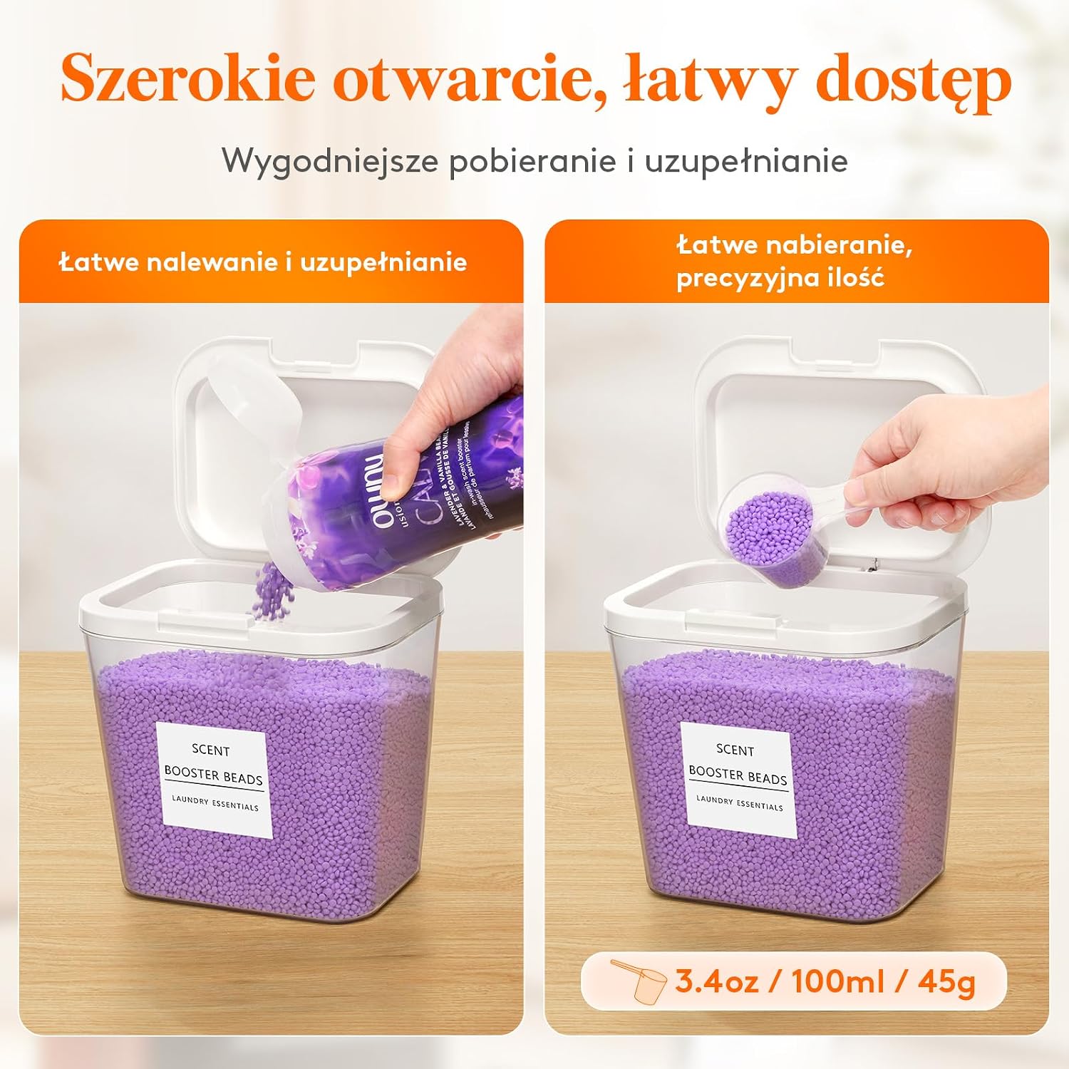 Detalle de Lifewit 24281 – zestaw 3 pojemników na detergenty z etykietami i miarkami
