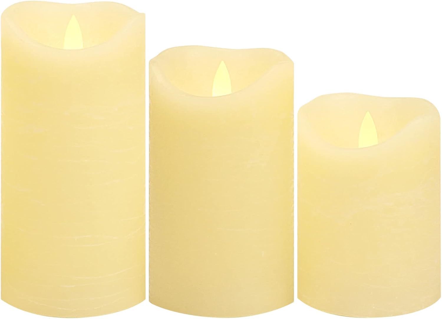 Detalle de Candle Choice Flameless Pillar Candles, 3-Pack