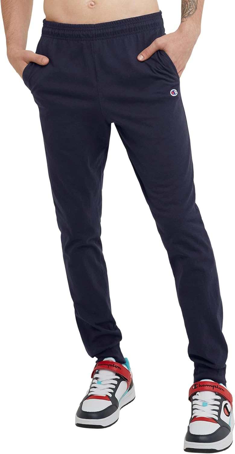 Detalle de Champion Men's Joggers, Everyday Cotton, Lightweight Lounge Knit Pants for Men (31" Inseam)