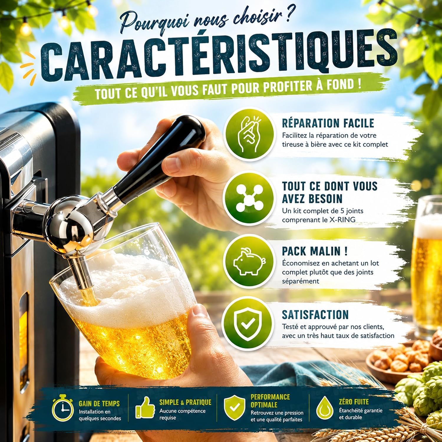 Detalle de 1001JOINTS KIT 5 Joints d'Étanchéité pour PERFECTDRAFT HD3720/HD3620/HD3610/HD3600