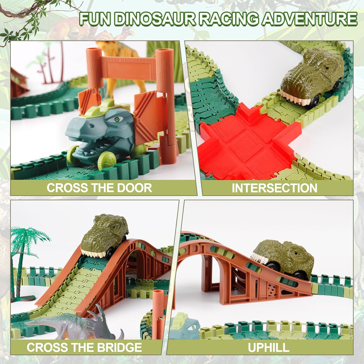 Detalle de GIAT Dinosaur Track Toys 217‑Piece Set