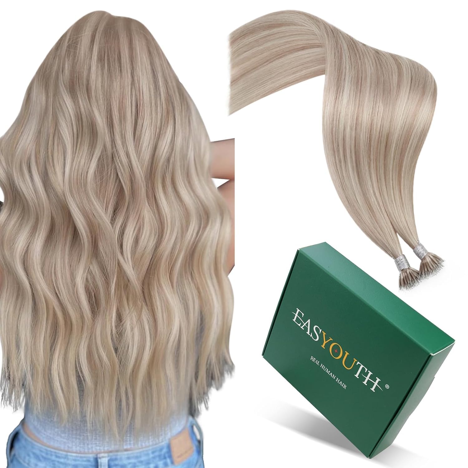 Detalle de Easyouth Nano Ring Extensions 50 g Echthaar