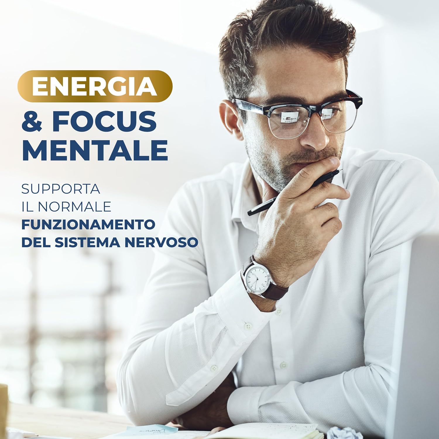 Detalle 2 de SUPREMAGY Magnesio Bisglicinato 450 mg (Fornitura 4 Mesi) – Magnesio Completo con vitamine e Coenzima Q10, Vegano, Made in Italy