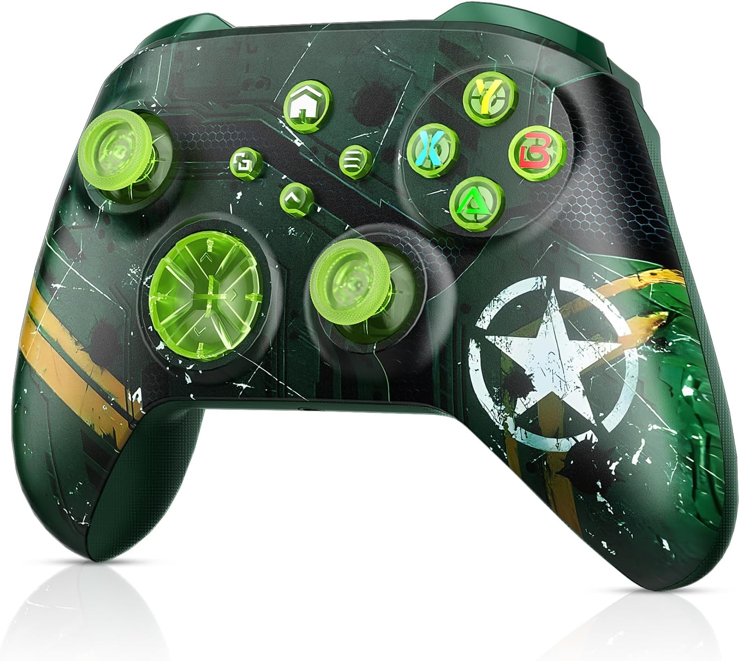 Detalle de Dinosoo RGB Wireless Controller for Xbox Series X|S, One & PC – Turbo, Macro, 4 Vibration Motors, 3.5mm Jack