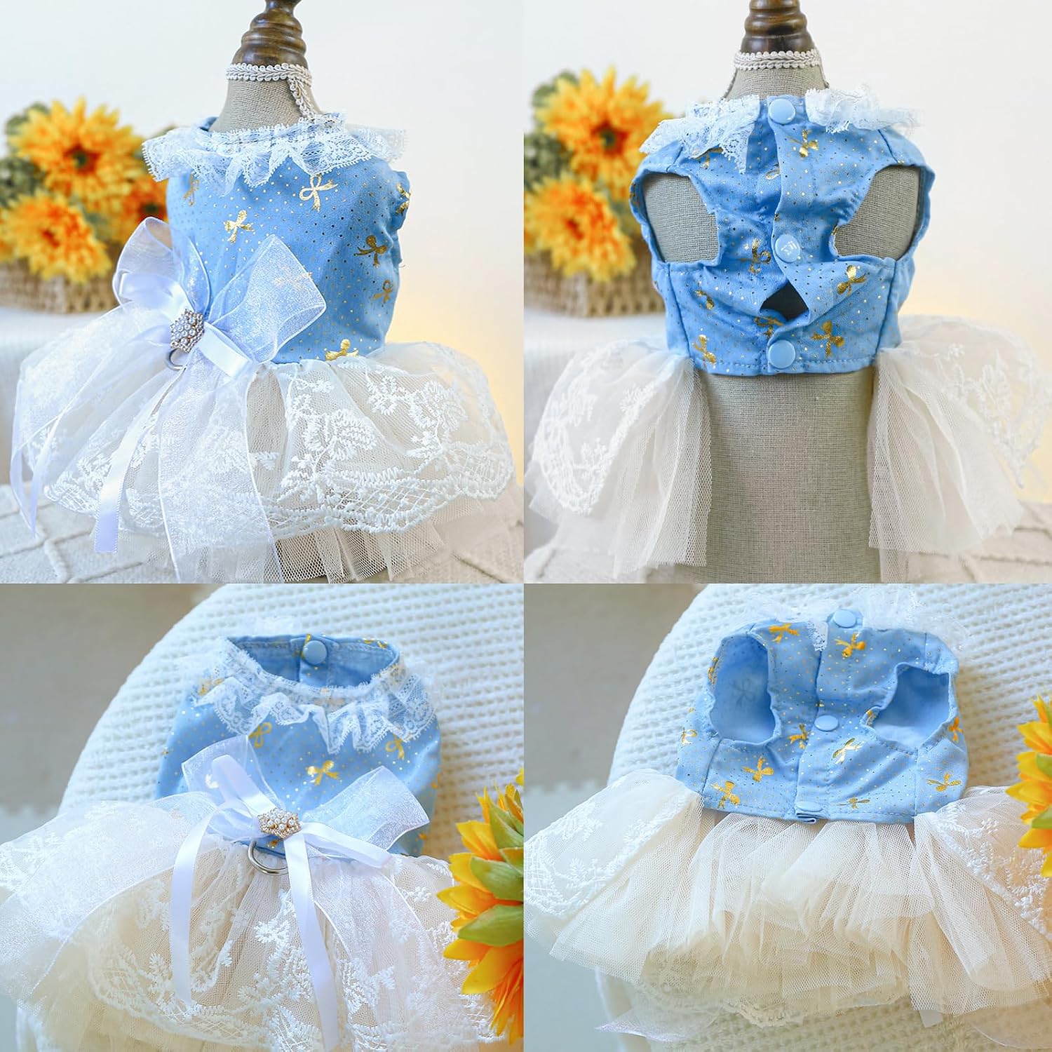 Detalle 2 de BT Bear Small Dog Dress XS tutu skirt for wedding