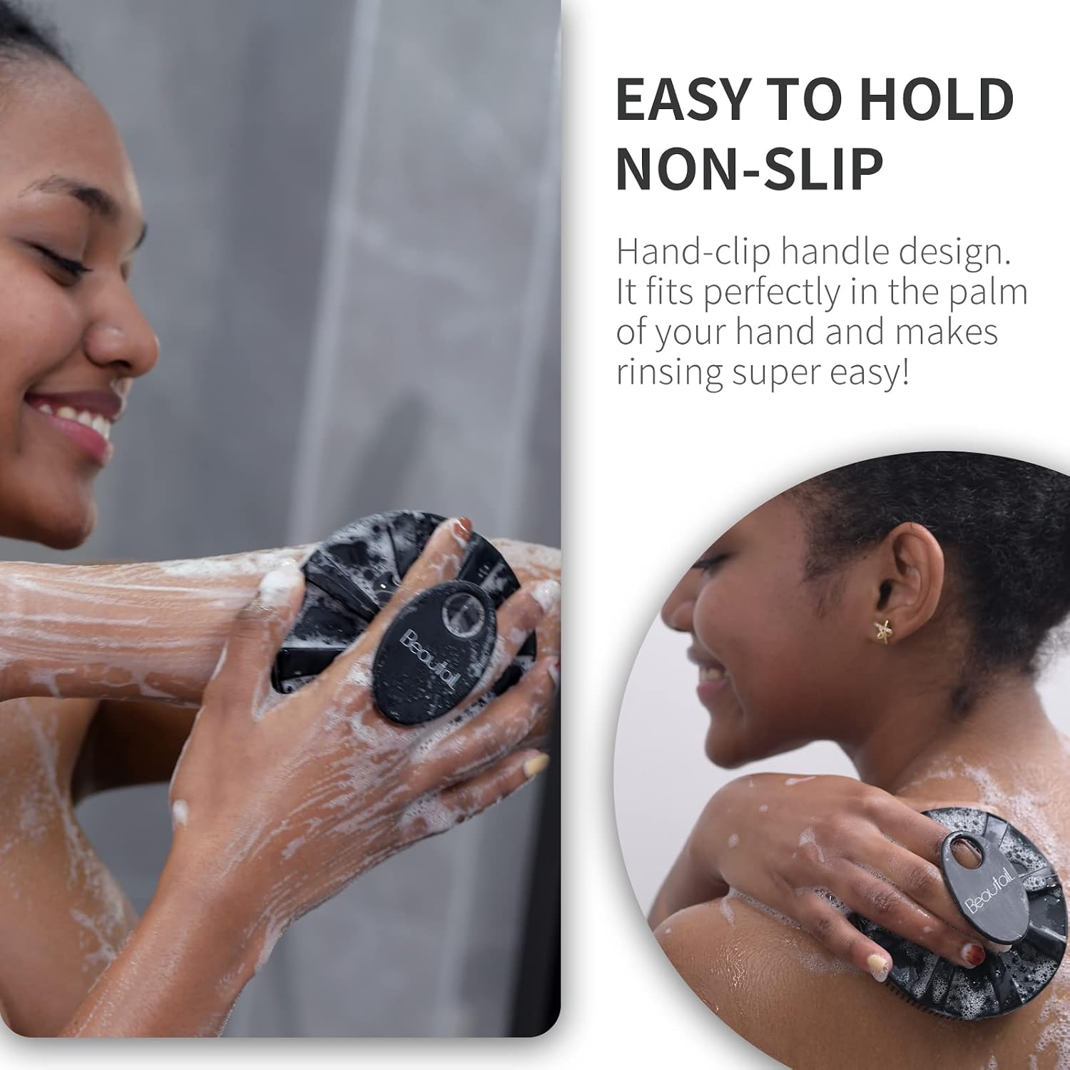 Detalle 2 de BEAUTAIL Silicone Body Scrubber and Scalp Massager Brush