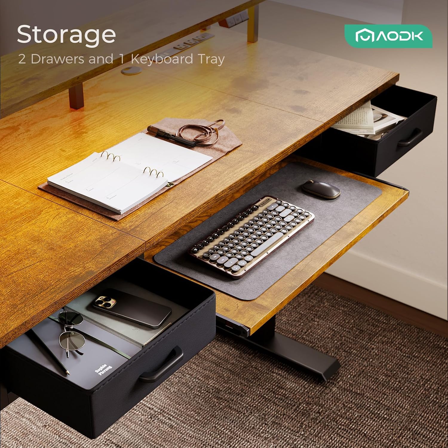 Thumbnail 6 de AODK d4f3f40d-1e2c-471e-a722-e216c15f2791 55-Inch Electric Standing Desk