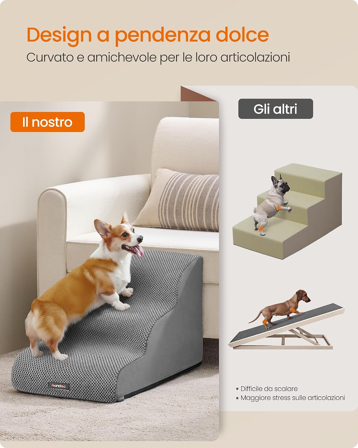Detalle 1 de Feandrea Scala per Cani 3 gradini