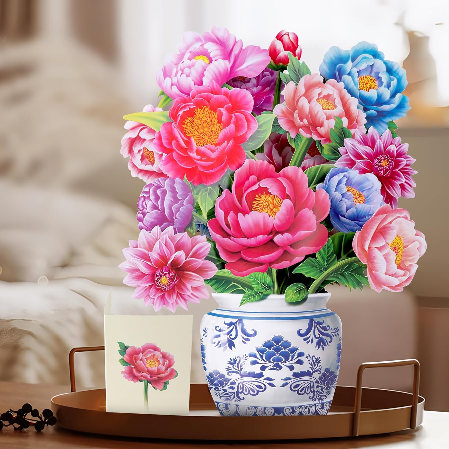 Thumbnail 1 de Airpark 3D Peony Pop Up Card: A Lasting Mothers Day Gift for Mom and More
