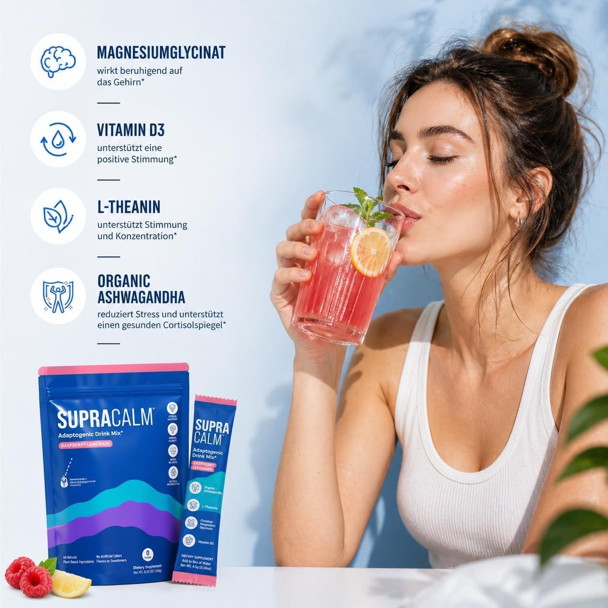 Detalle de Jello Cortisol Cocktail Pulver – 20 Stück zur Unterstützung der Cortisol-Balance