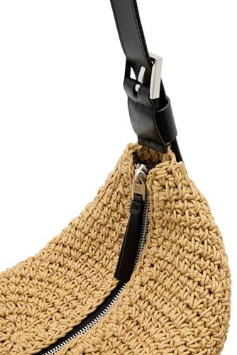Thumbnail 7 de AllSaints Half Moon Knot Shoulder Bag Natural Brown