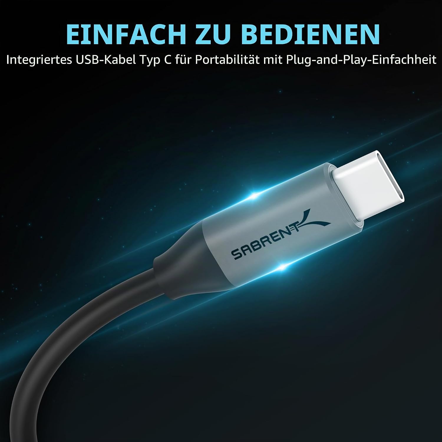 Detalle 1 de SABRENT USB-C Audio Adapter 24-Bit 96 kHz