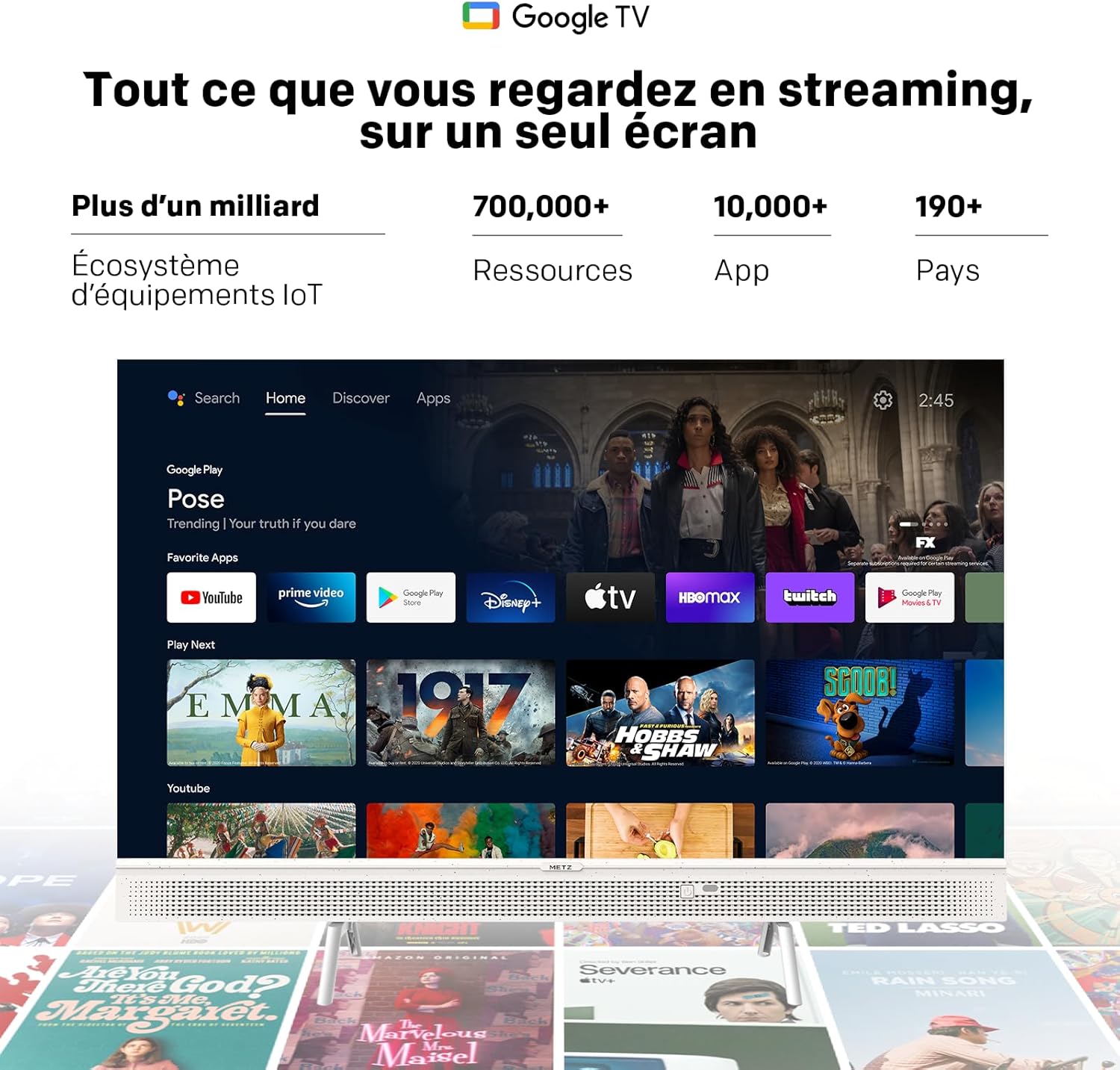 Thumbnail 3 de Metz Portable Smart TV 32" (80 cm) QLED + Google TV — Léger, portable et connecté