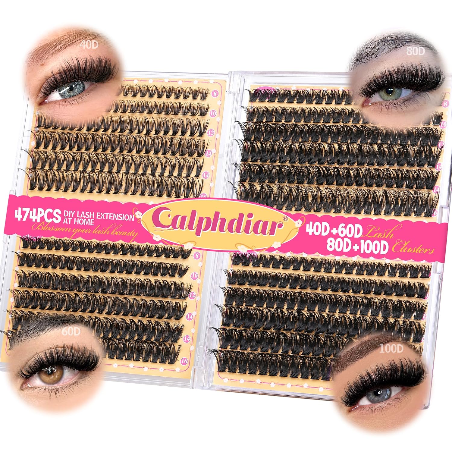 Detalle de Calphdiar Eyelash Clusters 474 PCS 💄