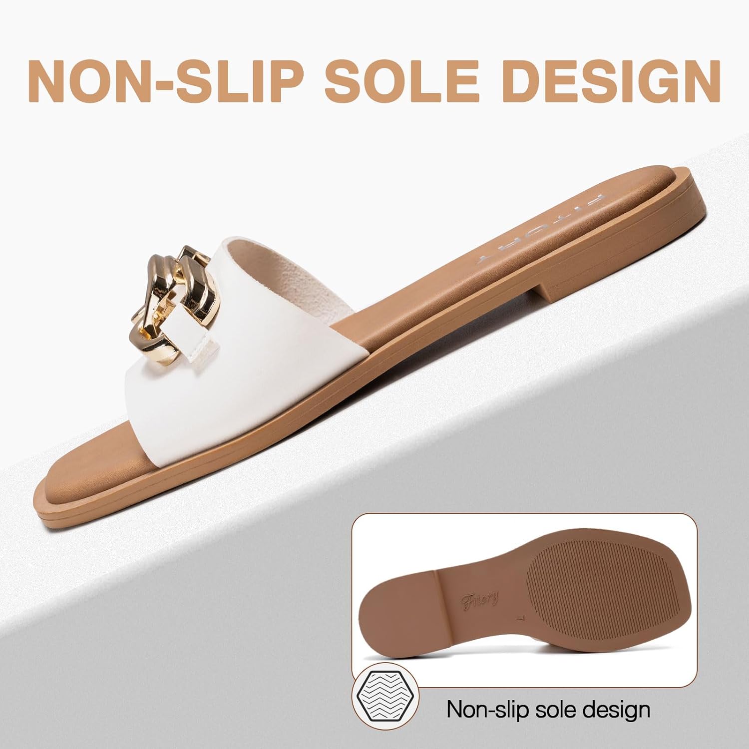 Detalle de FITORY Flat Sandals Slide, Size 6-11