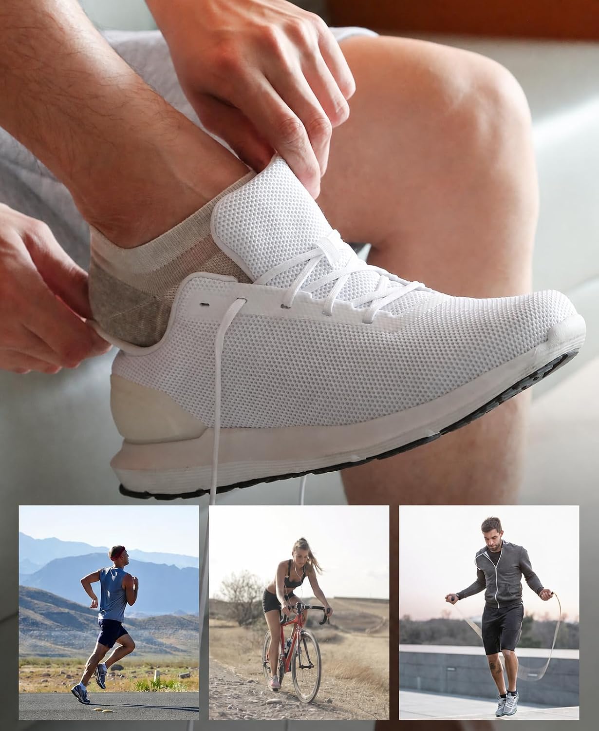 Thumbnail 5 de HIYATO Sneaker-Socken 10 Paar – Atmungsaktiv, Baumwolle, Anti-Blasen, Kompression, Knöchelhoch