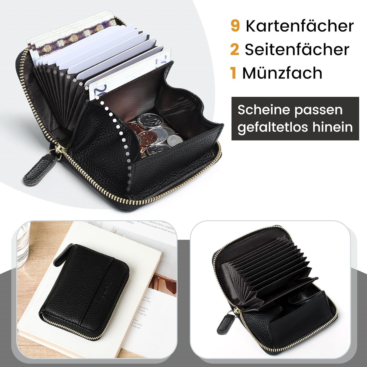 Thumbnail 1 de Pomelo Best Kreditkartenetui Damen mit RFID-Schutz, viele Fächer & Münzfach
