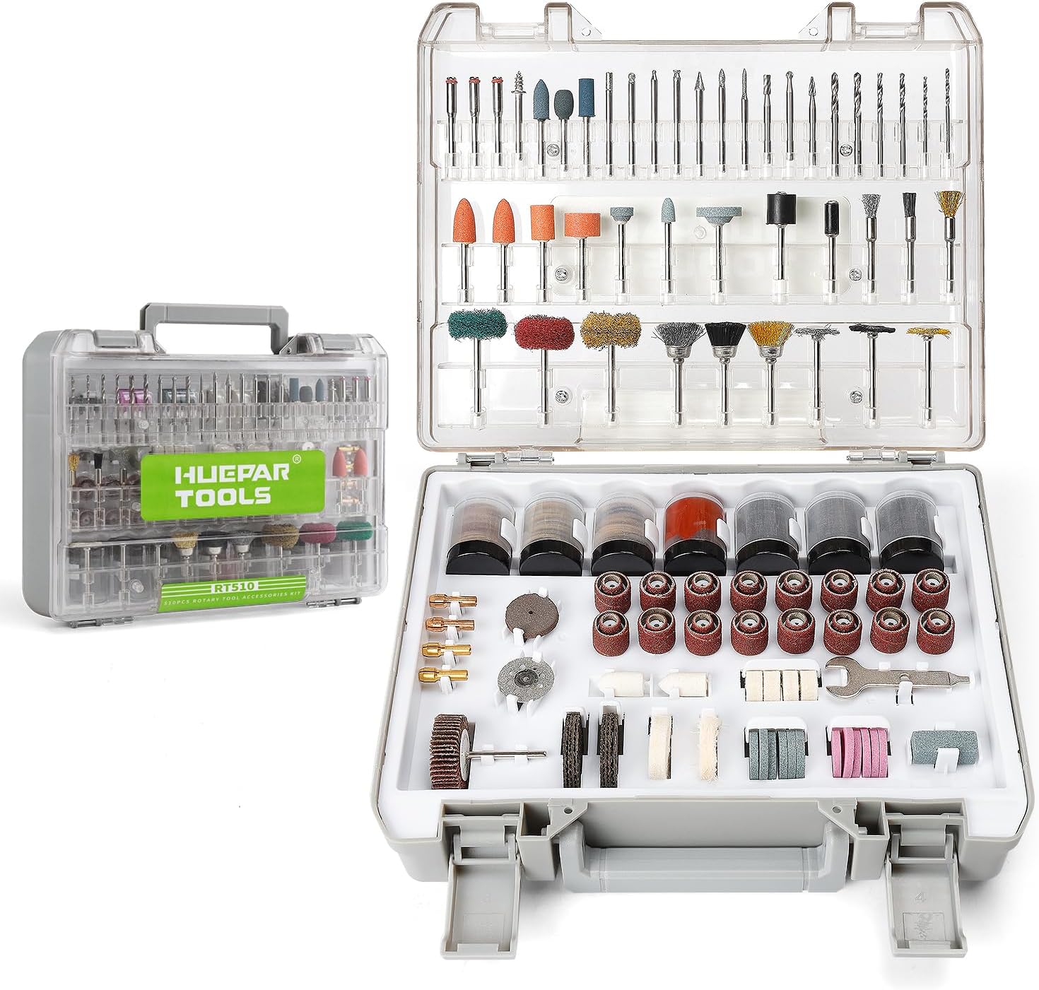 Huepar Tools Coffret 510 pièces pour outils rotatifs
