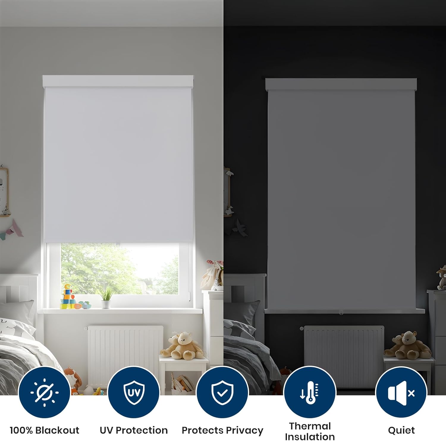 Detalle 2 de Dephora Blackout Roller Shades 28" x 72"