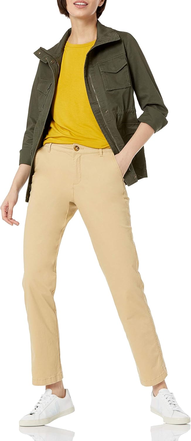 Thumbnail 3 de Amazon Essentials Donna Pantaloni Chino Aderenti Elasticizzati con Taglio Dritto