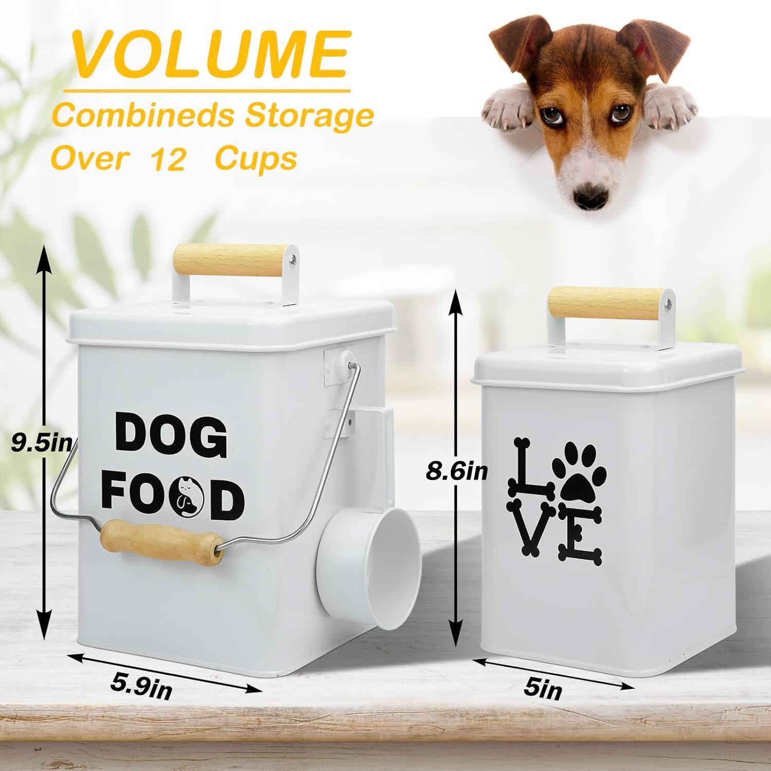 Detalle de NIXBYO Dog Food Storage Containers, 25-Cup Capacity