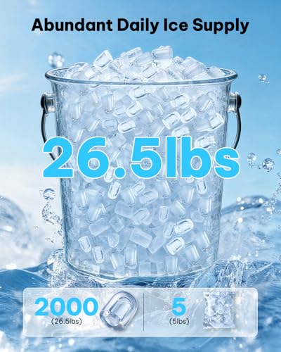 Detalle de Silonn Ice Maker Countertop: Portable 8-Bullet Ice in 6 Minutes