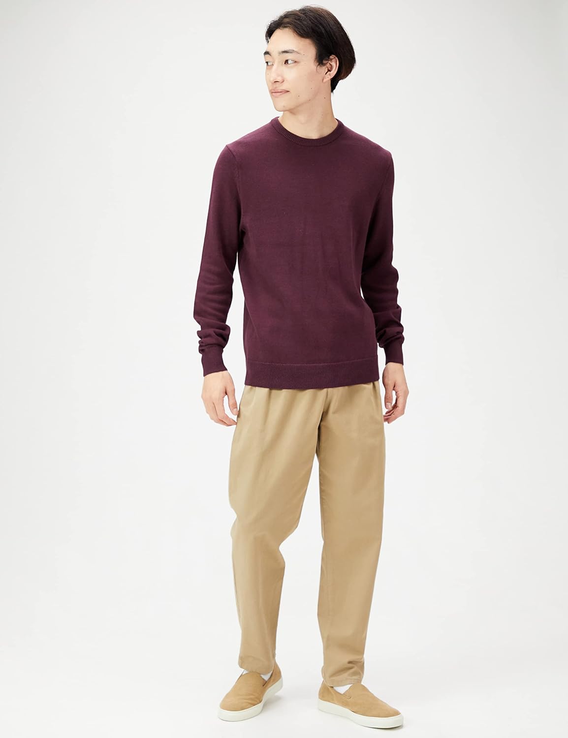 Thumbnail 2 de Amazon Essentials Herren Pullover mit Rundhalsausschnitt aus 100% Baumwolle (normaler Schnitt, Zopfmuster)