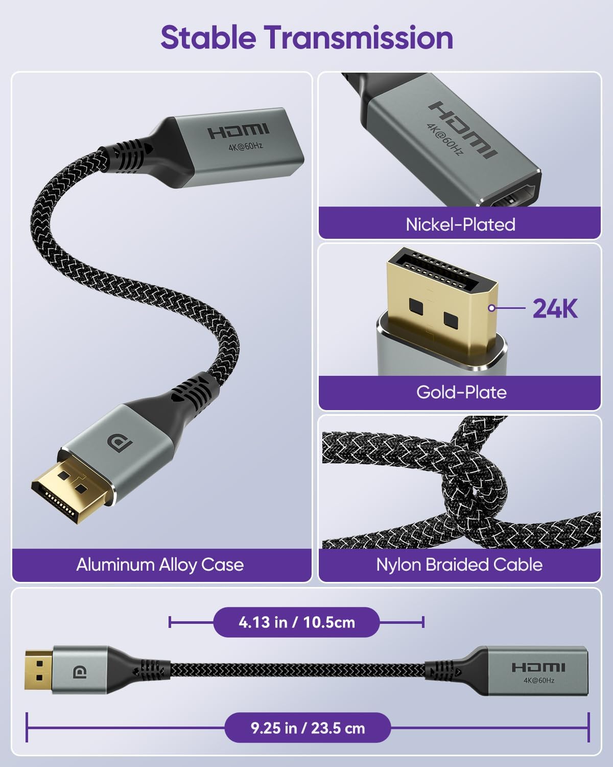 Thumbnail 6 de 4K DisplayPort to HDMI Adapter for 120Hz