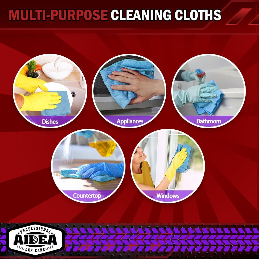Thumbnail 6 de AIDEA Microfiber Cleaning Cloths, 150-Pack, Blue, 12 x 12 Inches